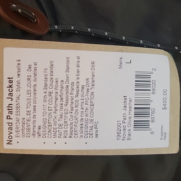 NWT Men's Prana "Novad Path Jacket" in Charcoal color. Comes in Various Sizes - Picture 7 of 12